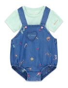 GUESS KIDS Десенирани бодита - 2 броя - Кралско Синьо/Ментово зелено