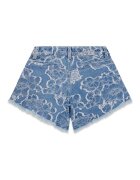 GUESS KIDS Десенирани къси дънки Син меланж