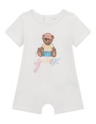 GUESS KIDS Гащеризон с фигурален принт и лого Бял