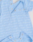 GUESS KIDS Къс гащеризон с лого Пастелносин