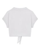 GUESS KIDS Къса тениска с памук с лого Бял