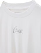 GUESS KIDS Къса тениска с памук с лого Бял