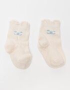GUESS KIDS Къси чорапи - 3 чифта Слонова кост/Светлосин