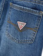 GUESS KIDS Къси дънки с протрити зони Син меланж