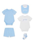GUESS KIDS Комплект с лого - 5 части Бял/Небесносин