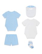 GUESS KIDS Комплект с лого - 5 части Бял/Небесносин