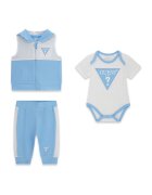 GUESS KIDS Комплект с памук - 3 части - Бял/Небесносин
