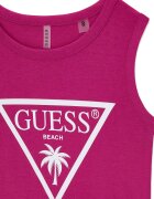 GUESS KIDS Памучна рокля с принт Фуксия