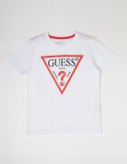 GUESS KIDS Памучна тениска с лого Бял
