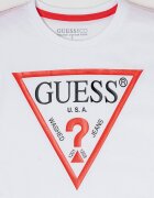 GUESS KIDS Памучна тениска с лого Бял