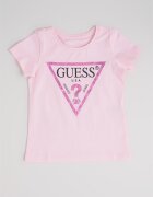 GUESS KIDS Памучна тениска с лого Пастелнорозов