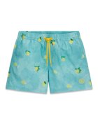 GUESS KIDS Плувни шорти с връзка и десен Тюркоаз/Сламеножълт