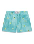 GUESS KIDS Плувни шорти с връзка и десен Тюркоаз/Сламеножълт