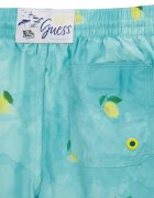 GUESS KIDS Плувни шорти с връзка и десен Тюркоаз/Сламеножълт