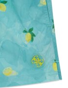 GUESS KIDS Плувни шорти с връзка и десен Тюркоаз/Сламеножълт