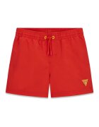 GUESS KIDS Плувни шорти с връзка и лого Аленочервен