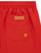 GUESS KIDS Плувни шорти с връзка и лого Аленочервен