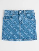 GUESS KIDS Пола от деним с монограм Пастелносин