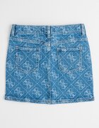 GUESS KIDS Пола от деним с монограм Пастелносин