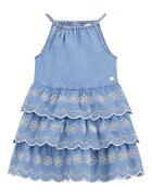 GUESS KIDS Разкроена дънкова рокля с набирания Лавандула