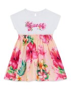 GUESS KIDS Разкроена флорална рокля Бял/Розово