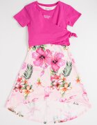 GUESS KIDS Разкроена рокля с дизайн 2 в 1 Светлорозов