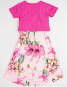 GUESS KIDS Разкроена рокля с дизайн 2 в 1 Светлорозов