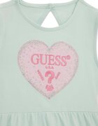 GUESS KIDS Разкроена рокля с лого Бледозелен