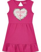 GUESS KIDS Разкроена рокля с лого Фуксия