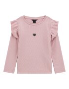 GUESS KIDS Рипсена блуза с набирания Прашно розово