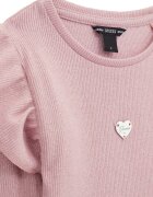 GUESS KIDS Рипсена блуза с набирания Прашно розово