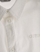 GUESS KIDS Риза с памук с остра яка Светло сив