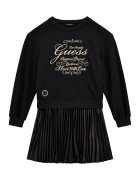 GUESS KIDS Рокля-пуловер с дизайн 2 в 1 - Златист/Черен