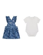 GUESS KIDS Рокля тип сукман от деним и боди - 2 части Тъмносин/Мръснобял