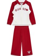 GUESS KIDS Спортен екип с лого - Бял/Тъмночервен