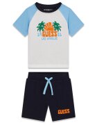 GUESS KIDS Тениска и бермуди Мръснобял/Син