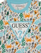 GUESS KIDS Тениска и бермуди Тюркоаз/Светло оранжево/Аква зелено