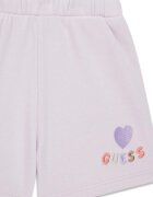 GUESS KIDS Тениска и къс панталон Слонова кост/Виолетов