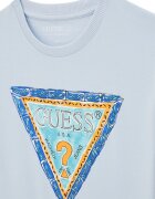 GUESS KIDS Тениска от памук с лого Светлосин