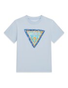 GUESS KIDS Тениска от памук с лого Светлосин