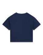 GUESS KIDS Тениска с декоративни камъни Бял/Тъмносин