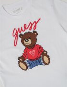 GUESS KIDS Тениска с графика Бял/Тъмночервен