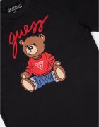 GUESS KIDS Тениска с графика Черен/Тъмночервен