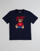 GUESS KIDS Тениска с графика Червен/Кафяв/Тъмносин