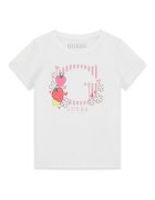 GUESS KIDS Тениска с лого Бял/Розово