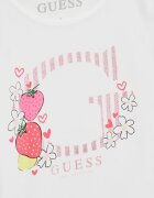 GUESS KIDS Тениска с лого Бял/Розово