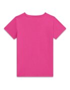 GUESS KIDS Тениска с лого и шарка на плюшено мече Бял/Фуксия