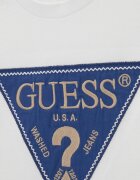 GUESS KIDS Тениска с лого Мръснобял/Син