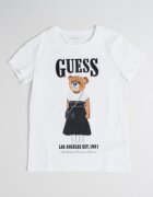 GUESS KIDS Тениска с памук с лого и графика Бял/Черен/Кафяв