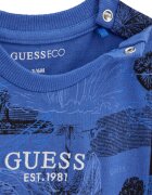 GUESS KIDS Тениска с принт и къс панталон с бродирано лого Бял/Тъмносин